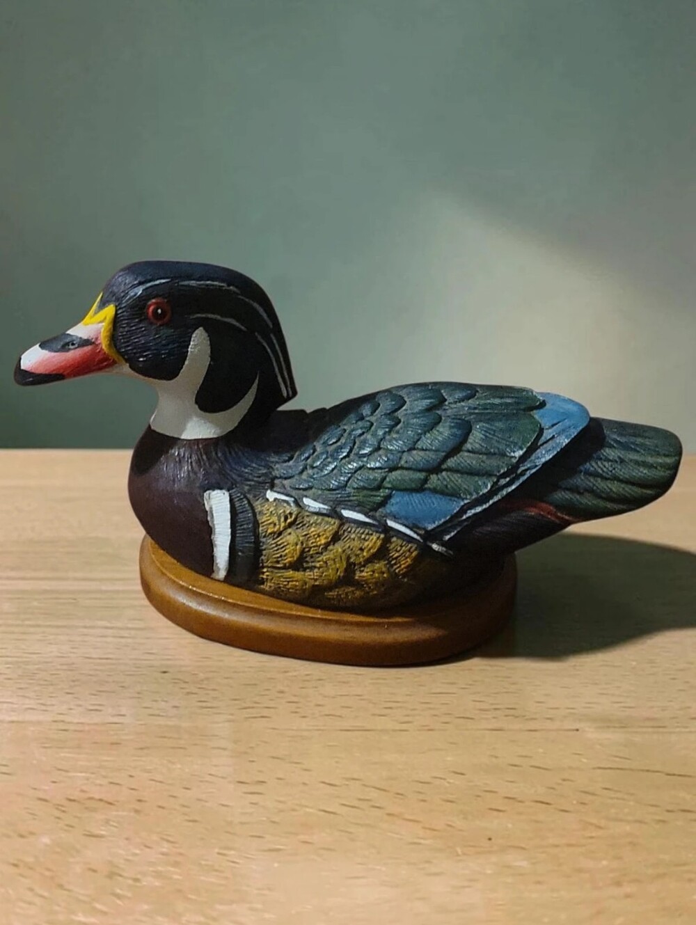 Vtg Heritage Decoys J.B. Garton Mini Mini Wood Duck Hand Carved Canada